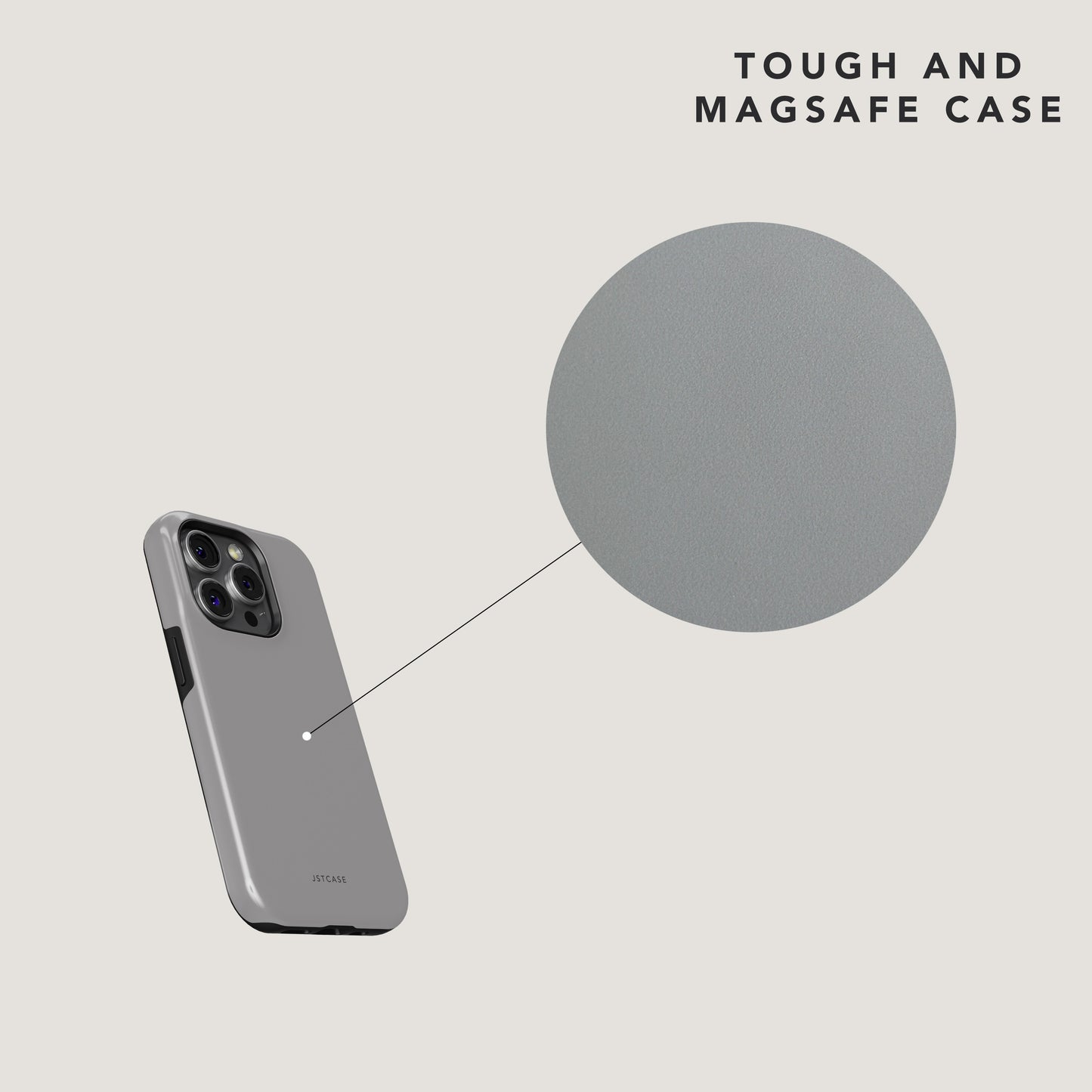 SILVER MIST TOUGH MAGSAFE PHONE CASE