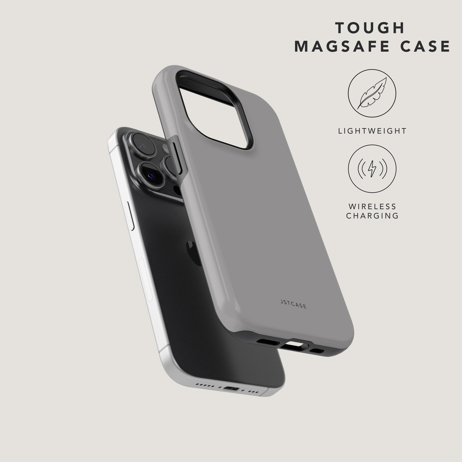 Silver Mist Tough MagSafe Phone Case - Handyhülle - Lightweight, Wireless Charging