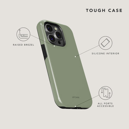 Soft Sage Tough Phone Case - Handyhülle - Raised Brezel, Silicone Interior, All Ports Accessible